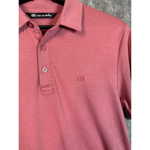 Travis Mathew Mens Pink Warmer Tide Scoop Polo Style 1MW396 - Small - Picture 2 of 9